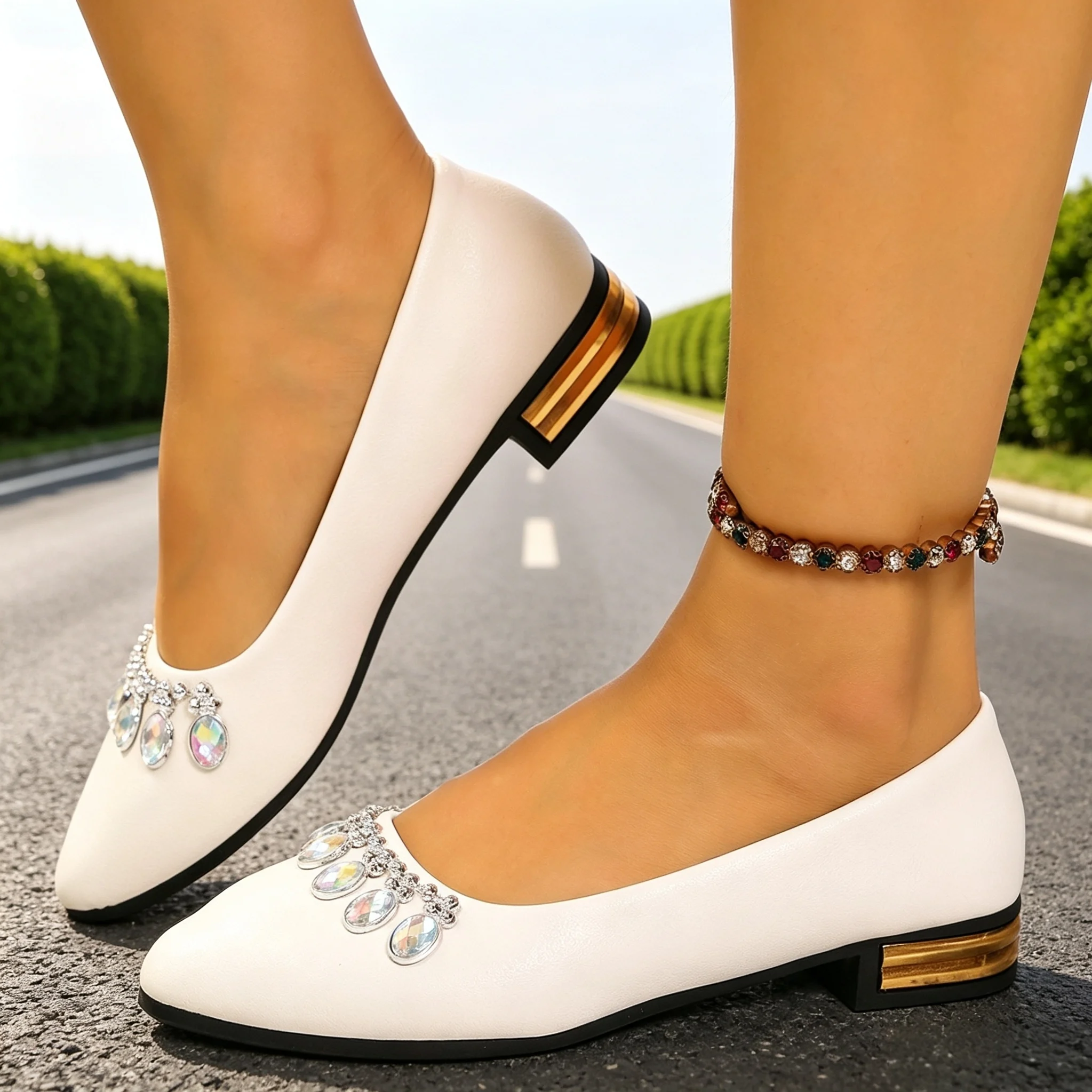 Women'S Fashion Gym Shoes - Women Flats Pointed Toe Ballet Shoes