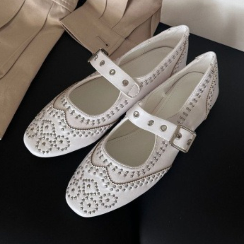 Retro Rivet Buckle Design Flat - огляд і ціна Women'S Fashion Brands
