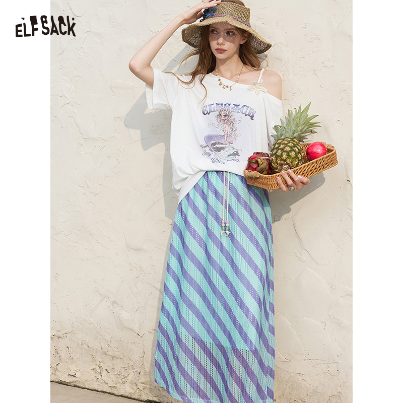 ELFSACK Women's Off Shoulder W - огляд і ціна Women'S Fashion Graphic Tees
