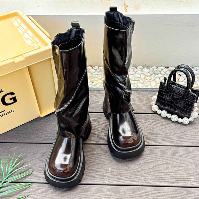 Fashion Platform Leather Shoes - огляд і ціна Women'S Fashion Winter 2025