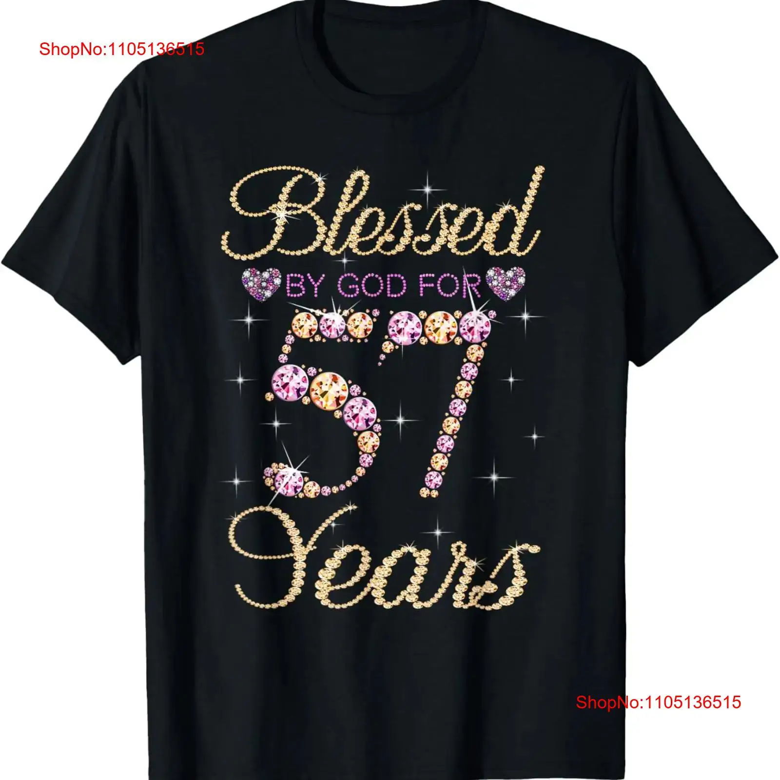 Blessed By God For 57 Years Fu - огляд і ціна Women'S Fashion Graphic Tees