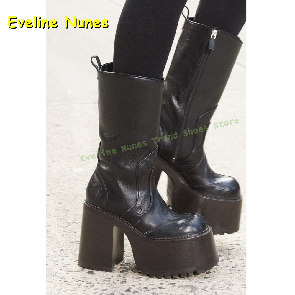 Embroidery Platform Knee High  - огляд і ціна Women'S Fashion Trends 2025