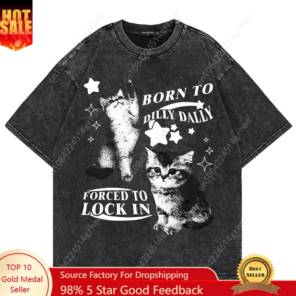 100% Cotton Vintage Washed Y2k - огляд і ціна Women'S Fashion Graphic Tees