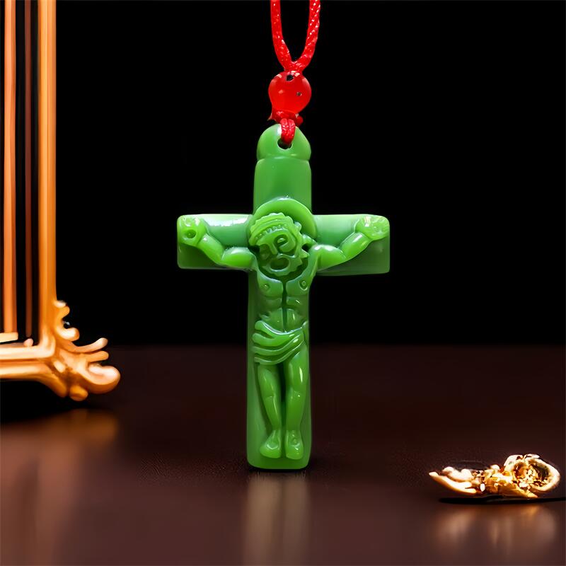 Green Real Jade Cross Pendant  - огляд і ціна Women Fashion Jewellery