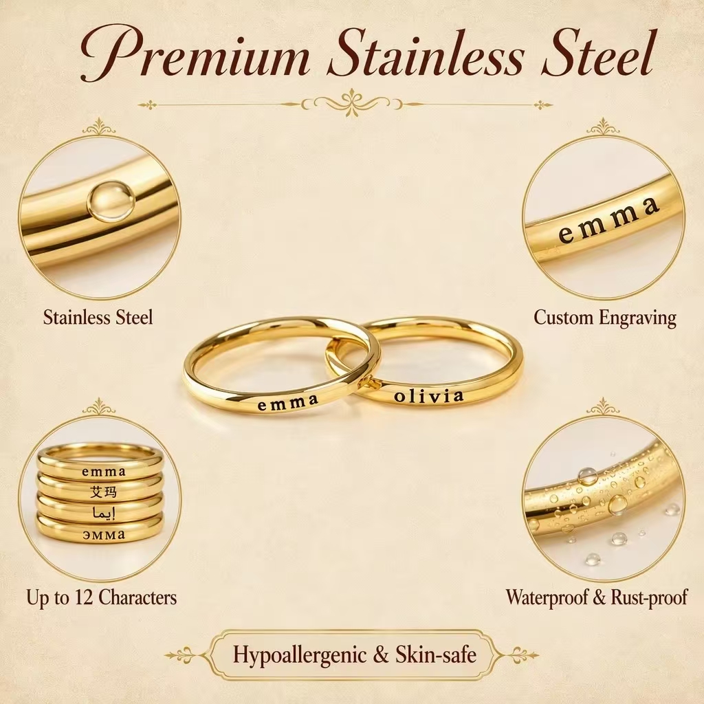 Personalized Engraved Name Rin - огляд і ціна Women Fashion Jewellery