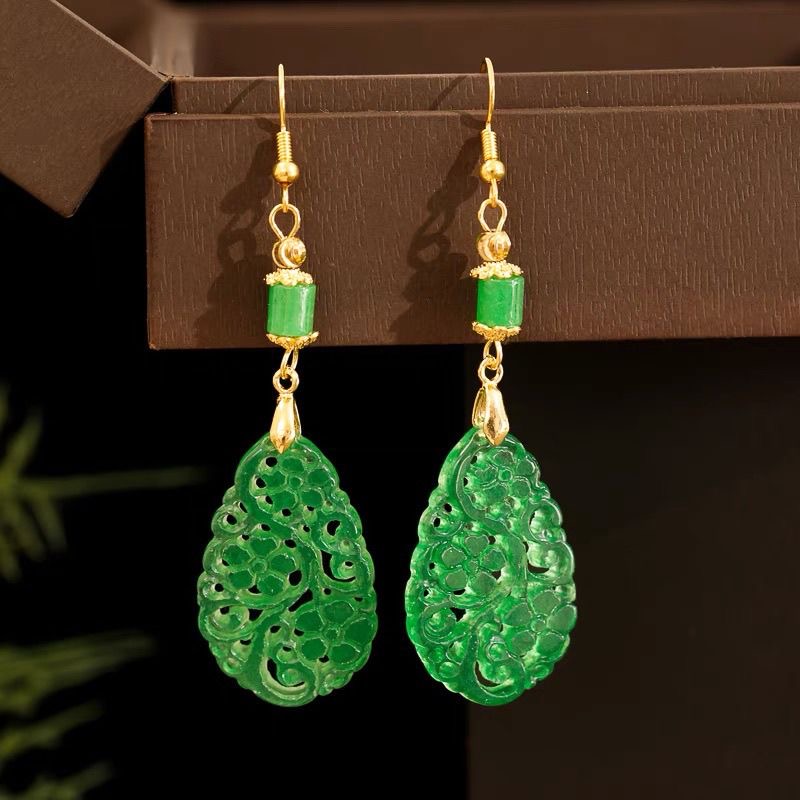 925 Silver Natural Green Jade  - огляд і ціна Women Fashion Jewellery