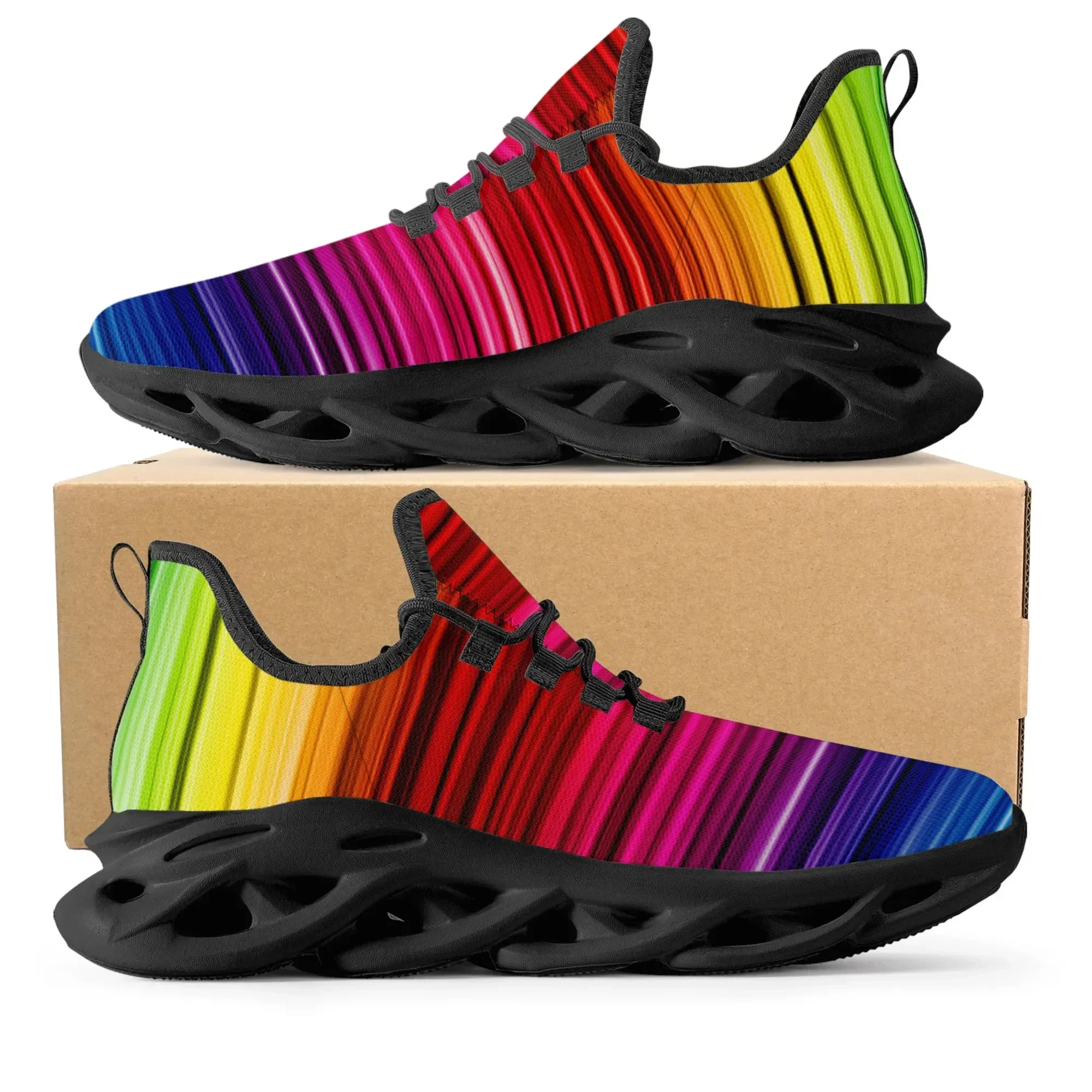 Colorful Rainbow Design Fashio - огляд і ціна Women'S Fashion Running Shoes