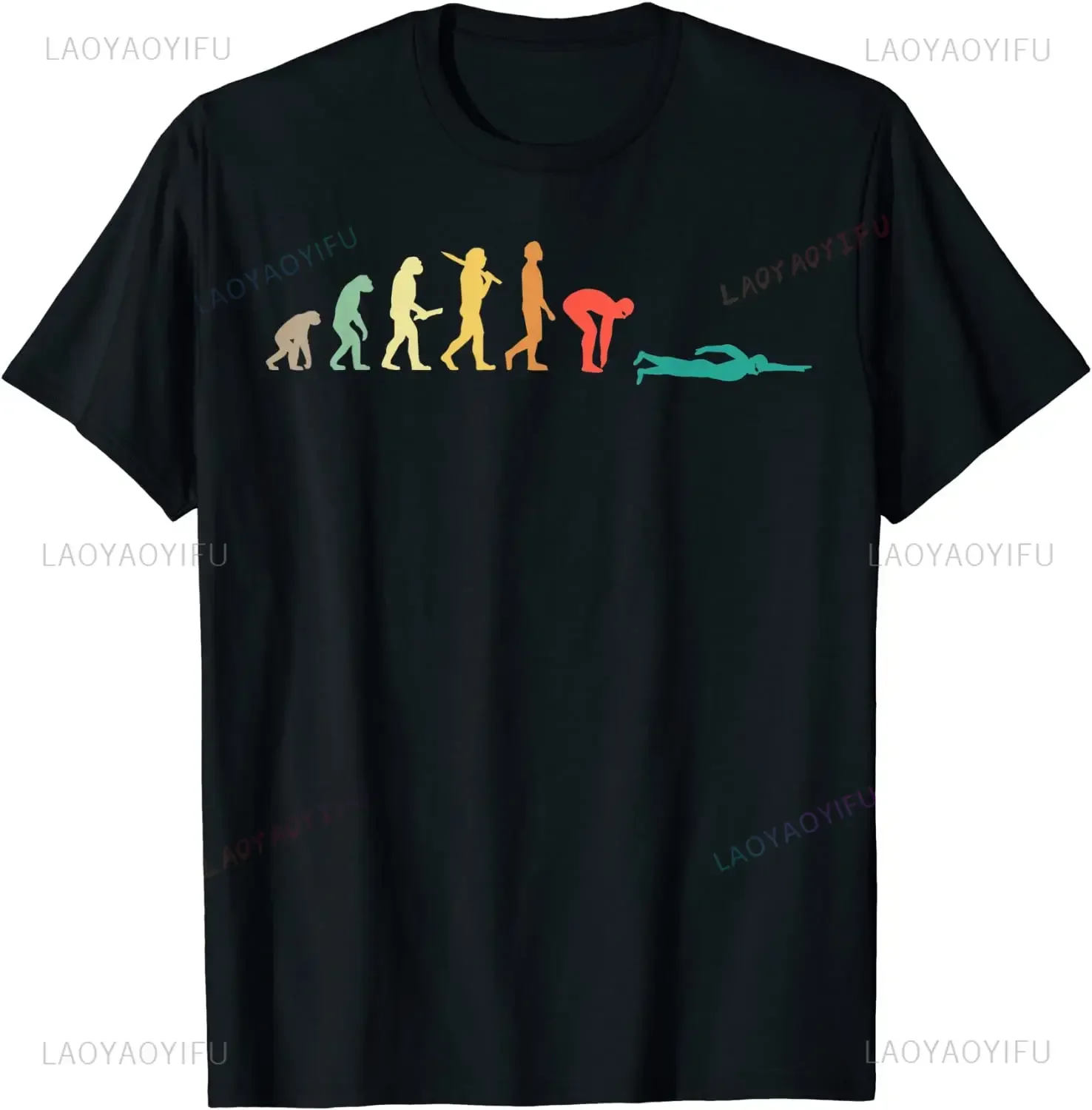 Retro Graphic Swimming Evoluti - огляд і ціна Women'S Fashion Graphic Tees