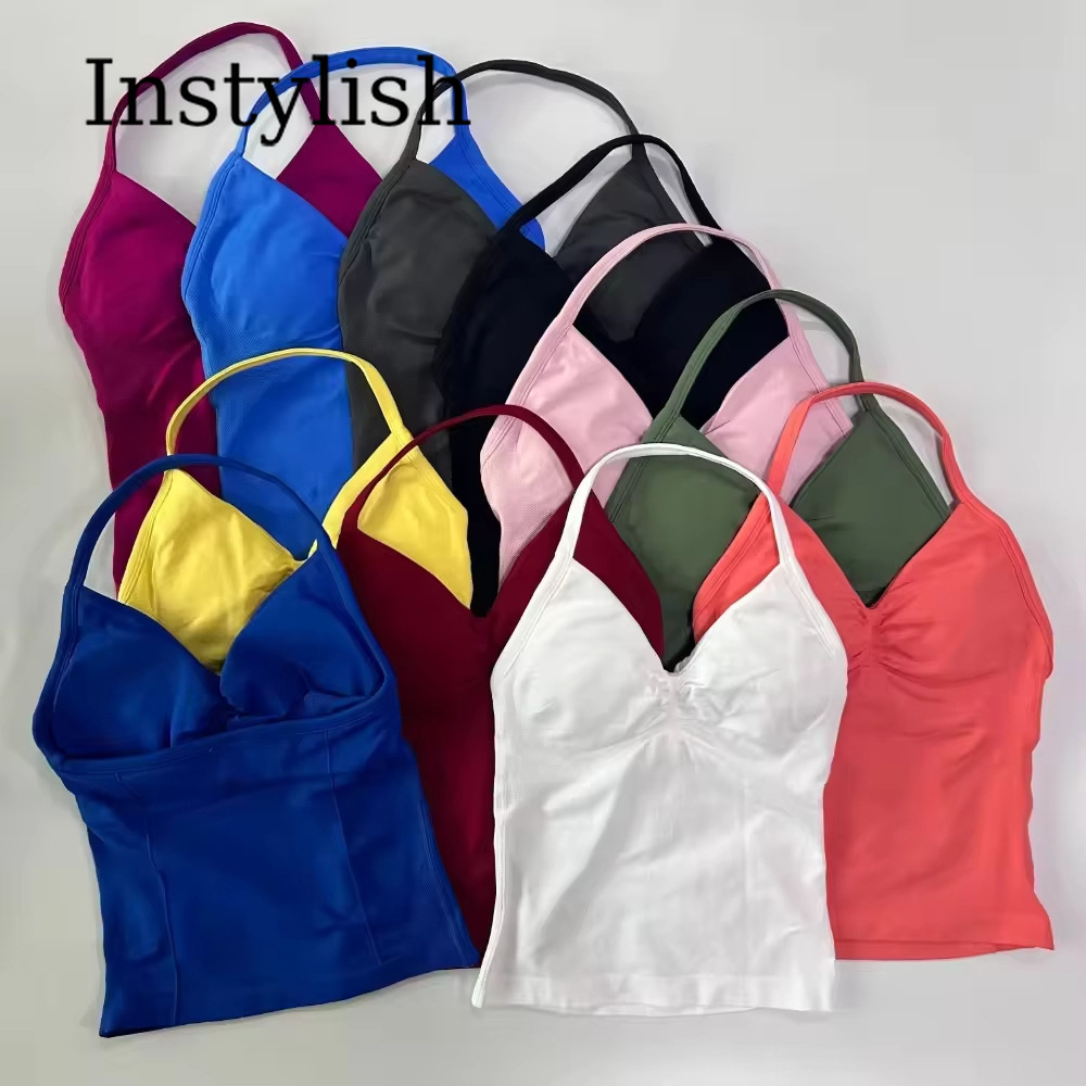 Women Seamless Yoga 2 Piece Se - огляд і ціна V Neck Cami Top