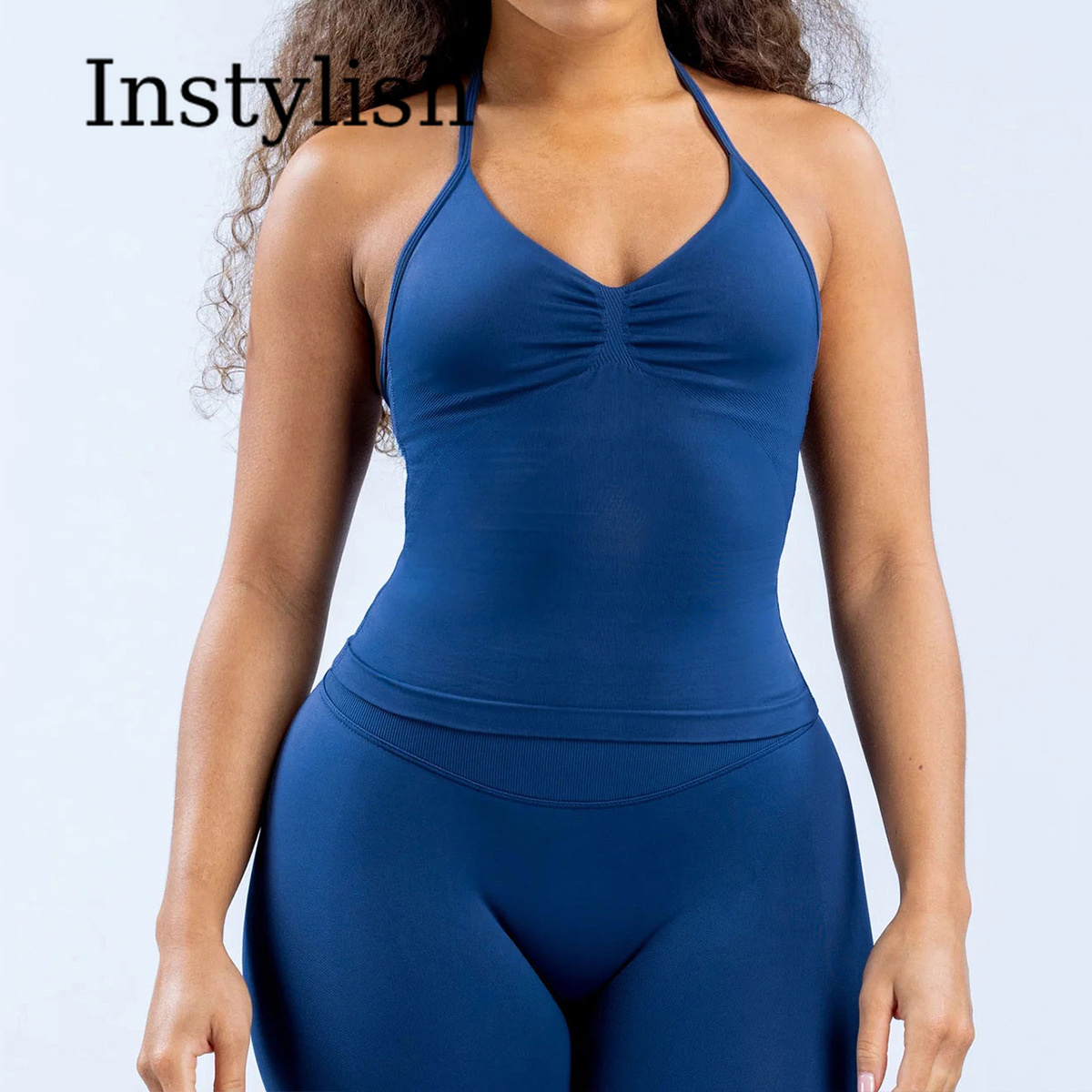 Women Seamless Yoga 2 Piece Se - огляд і ціна V Neck Cami Top