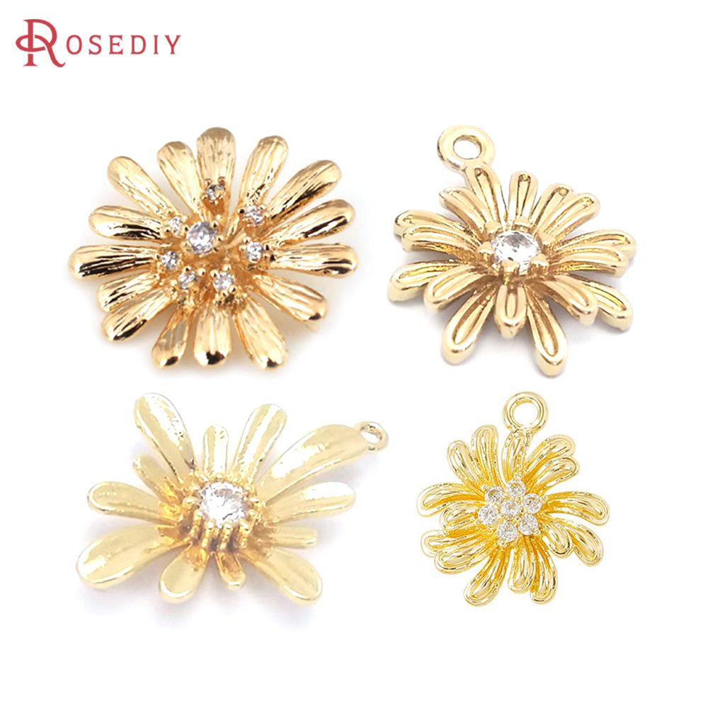 18K Gold Color Brass Sunflower - огляд і ціна Women Fashion Jewellery
