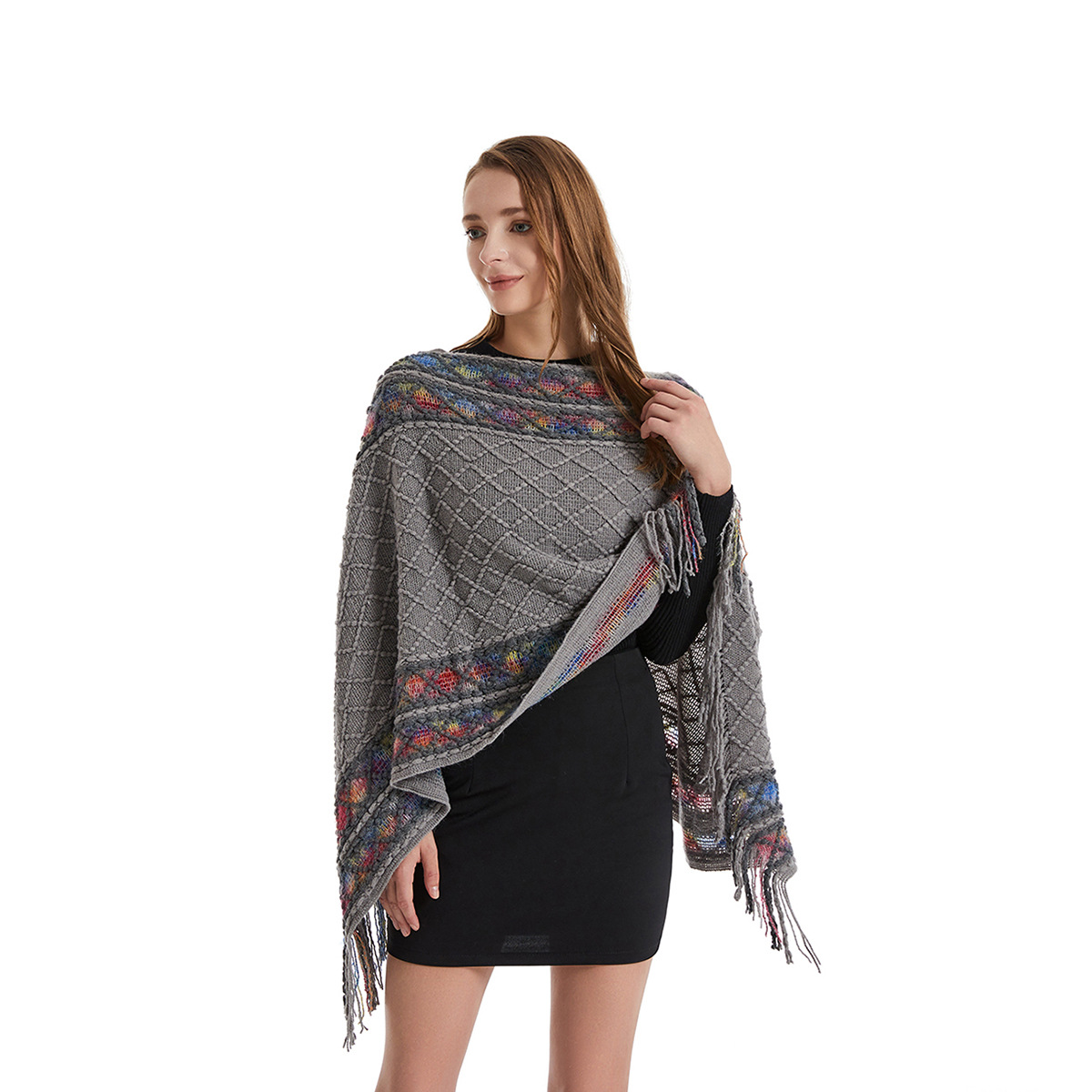 Women Spring Autumn Poncho Uni - огляд і ціна Women'S Fashion Poncho