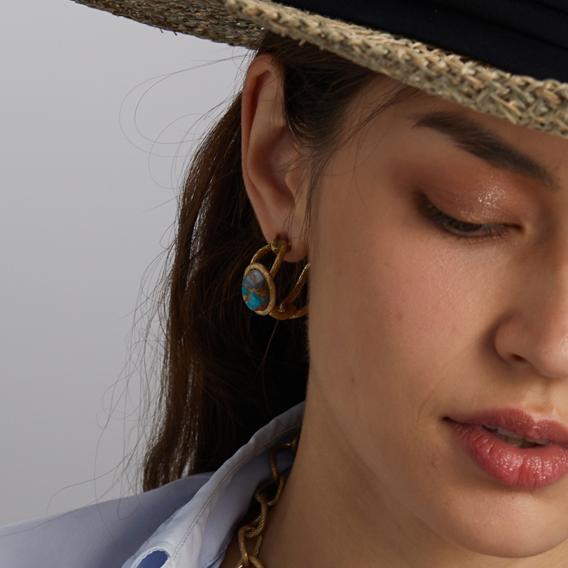 Retro Natural Stone Earrings O - огляд і ціна Women'S Fashion Guide
