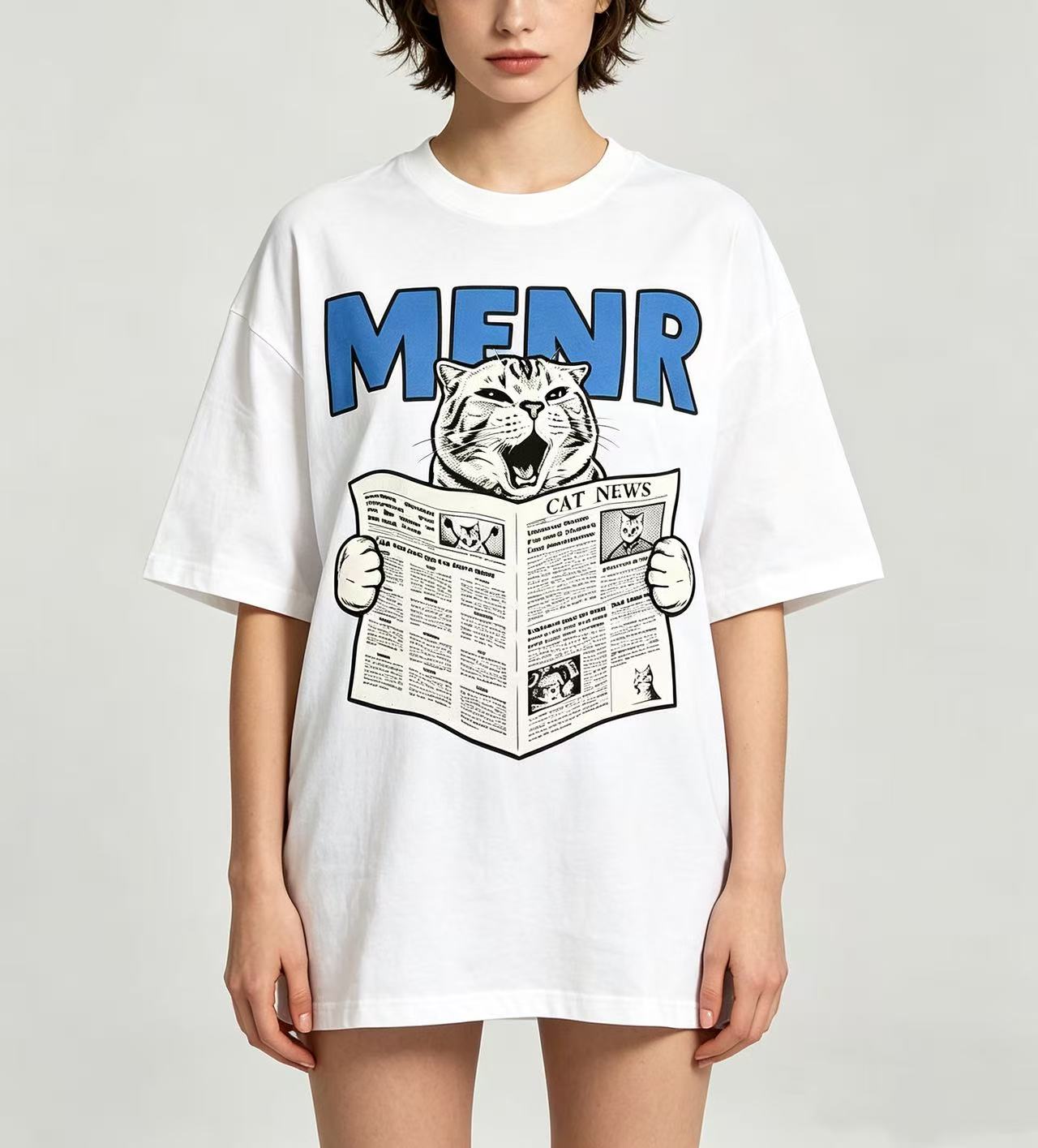 Unisex Funny Cat Reading Newsp - огляд і ціна Women'S Fashion Graphic Tees